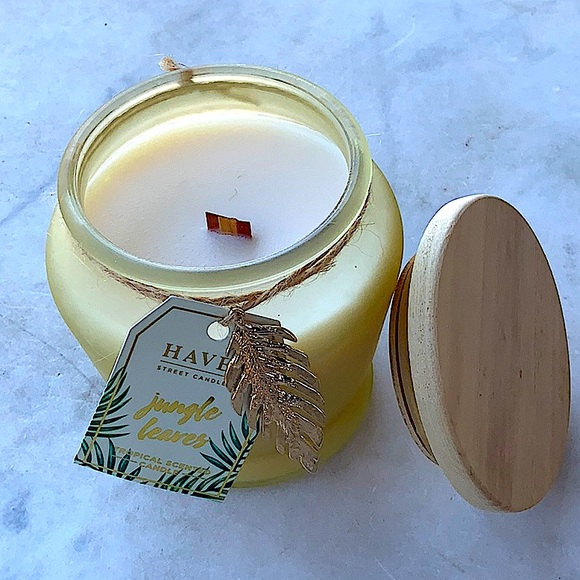 HAVEN STREET CANDLE JUNGLE LEAVES TROPICAL RICHLY SCENTED WOOD WICK NEW 9.4 0Z - Picture 2 of 4